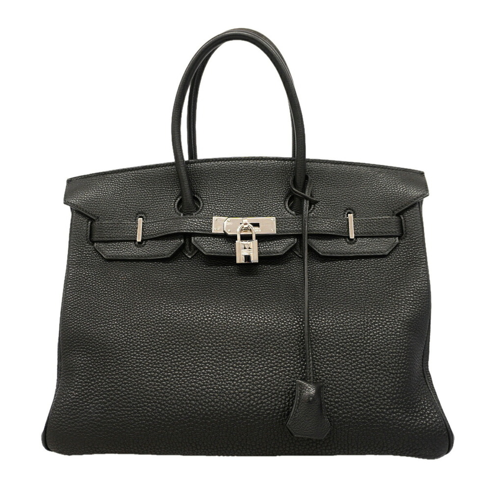 Hermes Birkin 35 Togo Black Handbag (□H stamp) - Women's